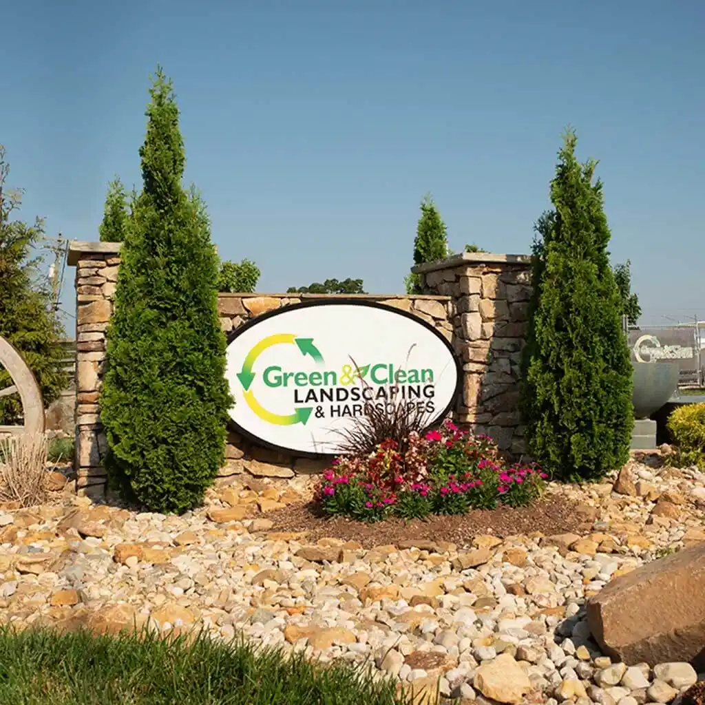 Green and Clean Landscaping office sign Greensboro NC
