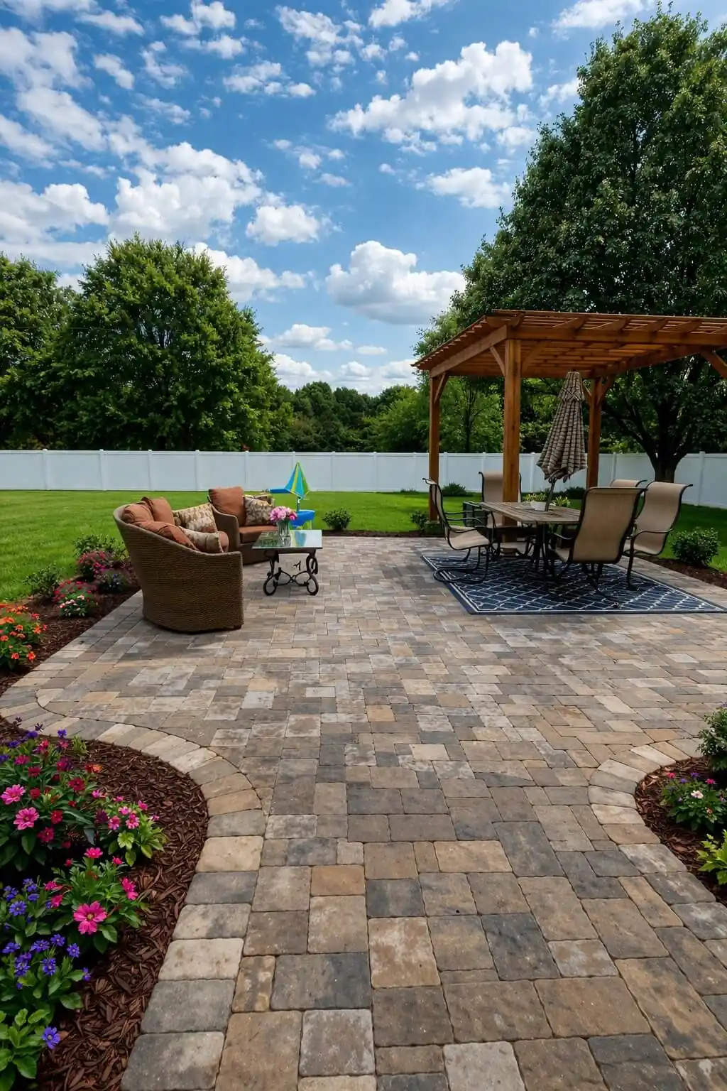 Stone patio installation Greensboro NC
